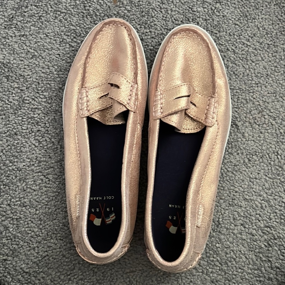 Cole haan pink sparkle slide on shoes